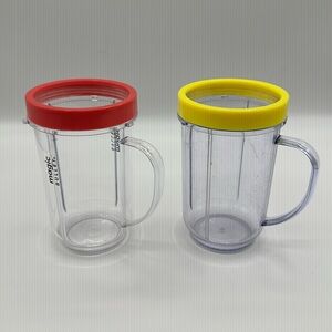 Magic Bullet 16-ounce red and yellow replacement cups